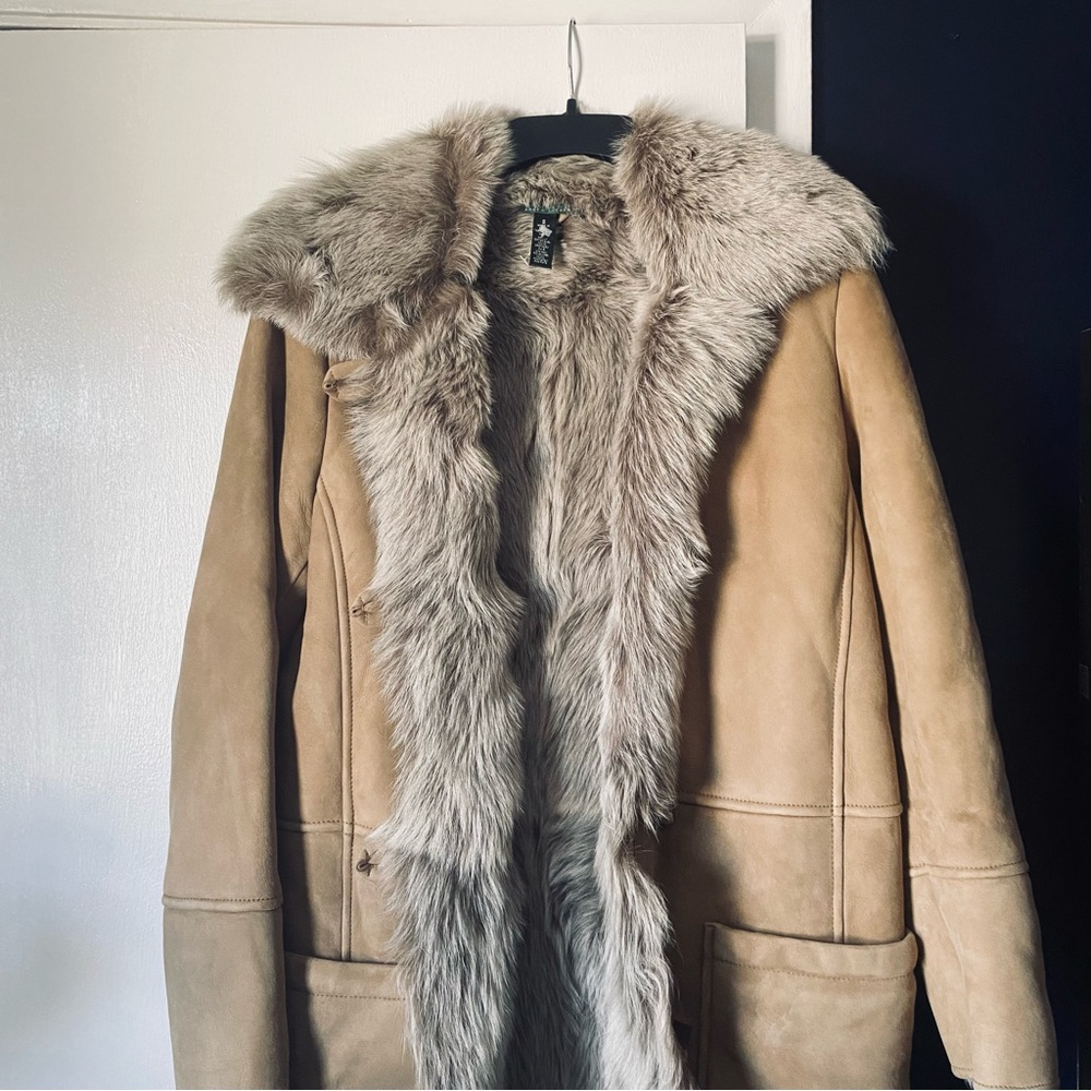 Women’s Suede and Faux Fur Lauren Ralph Lauren Winter Coat